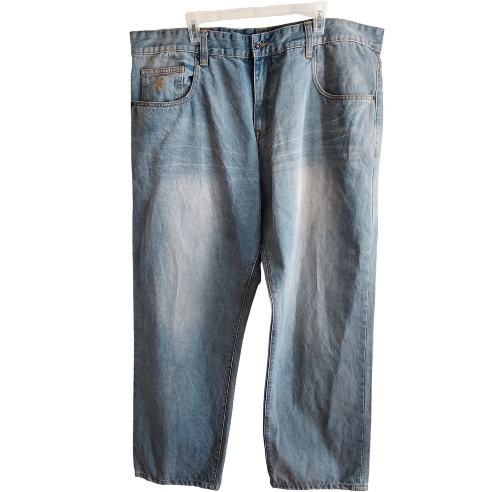 Rocawear Relaxed Fit Jeans Mens 46 Blue Baggy Y2K Embroidered‎ Denim 46B